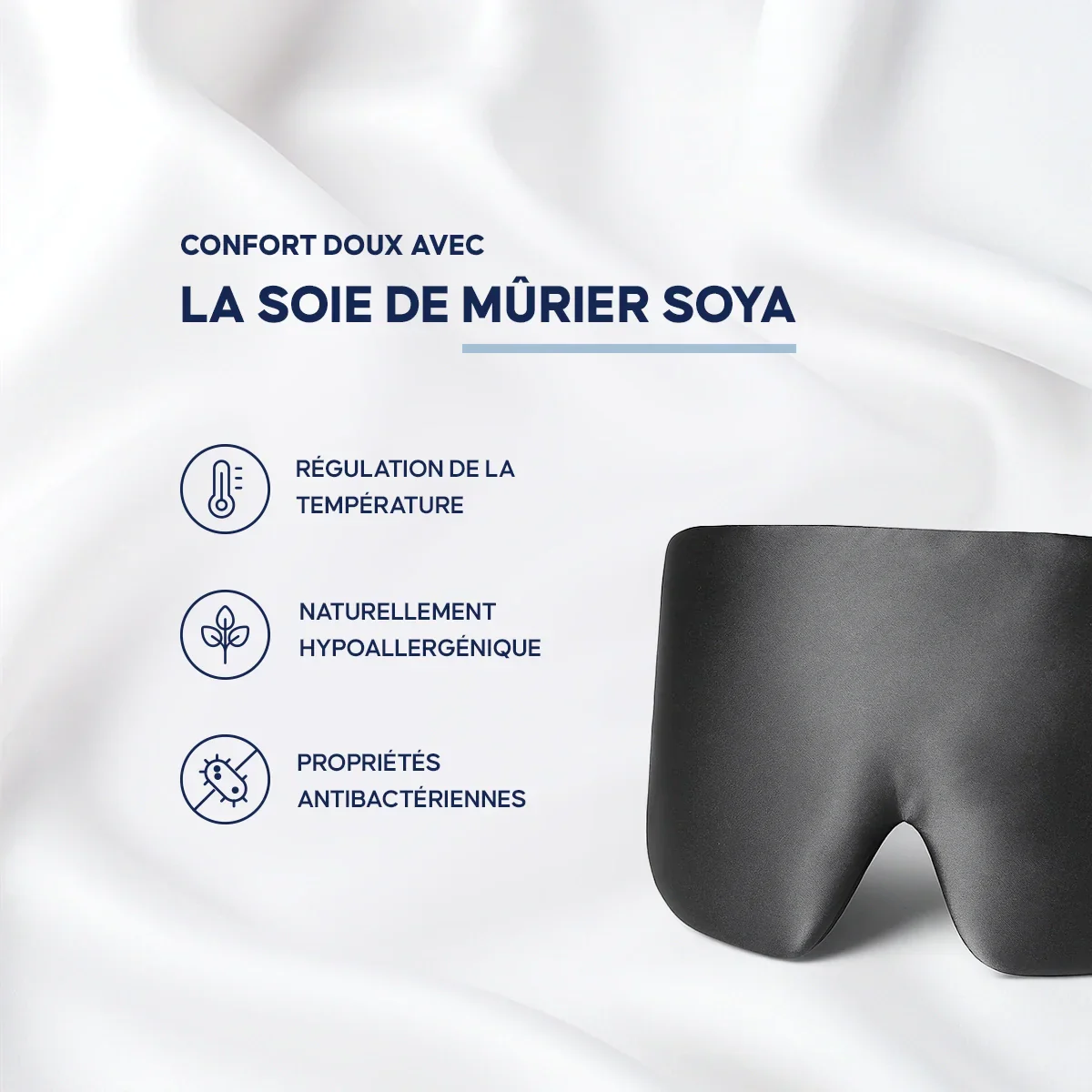 Masque de Sommeil en Soie Naturelle - Image 2